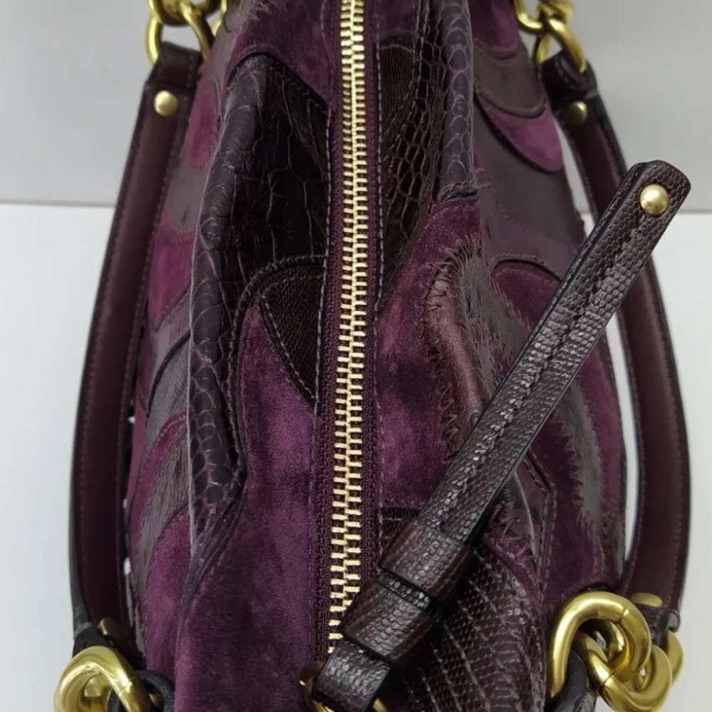 Coach Brooke  RARE Authentic
Patchwork Bag - Plum - Picture 7 of 12